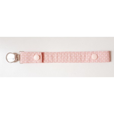 Attache sucette rose saumon