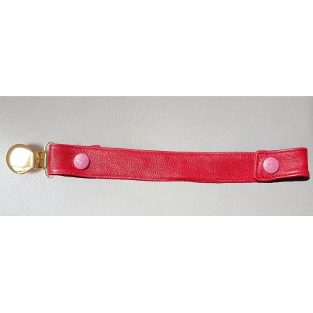 Attache sucette cuir Ava