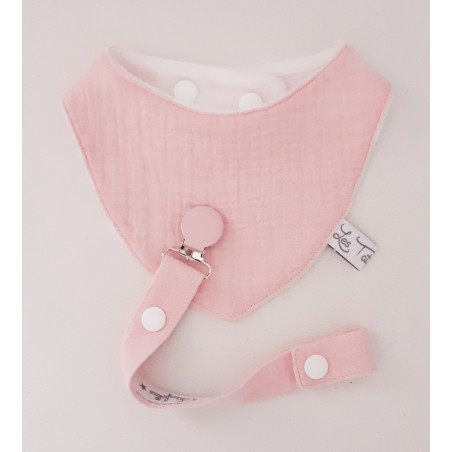 Attache sucette rose pâle