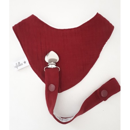 Attache sucette bordeaux