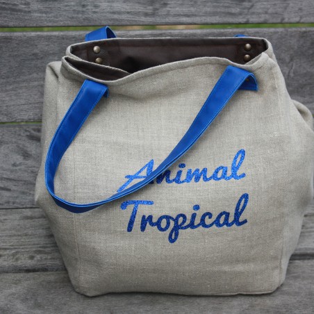 Sac lin et cuir MALIBU